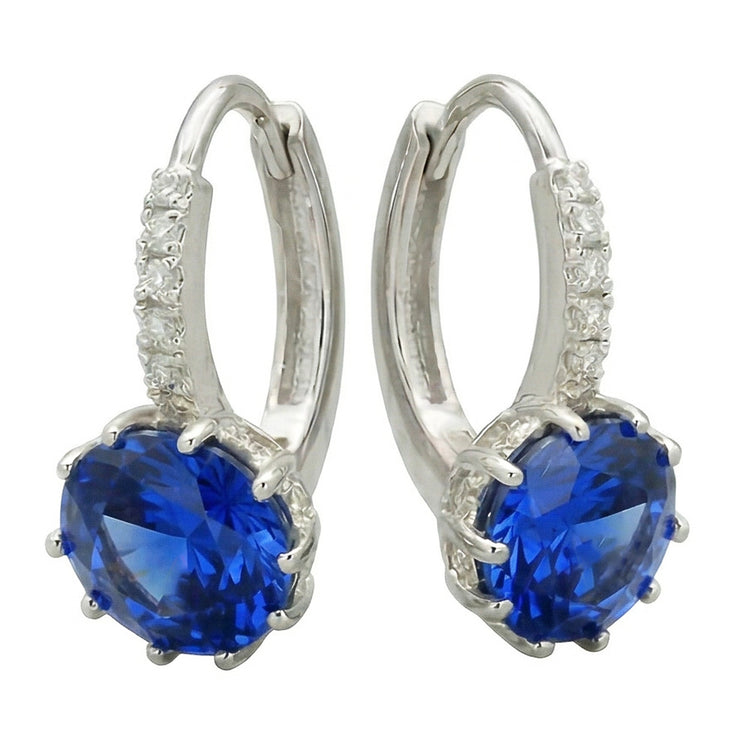 naturel diamant 6.40carats boucle d'oreille vue de dessus