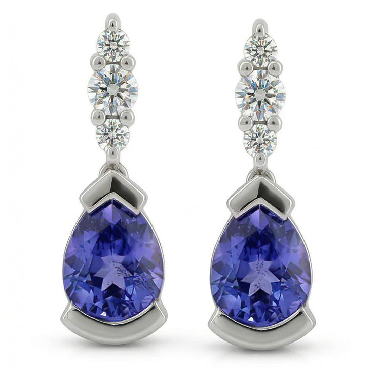 naturel round diamant 4.60carats boucle d'oreille angle de côté