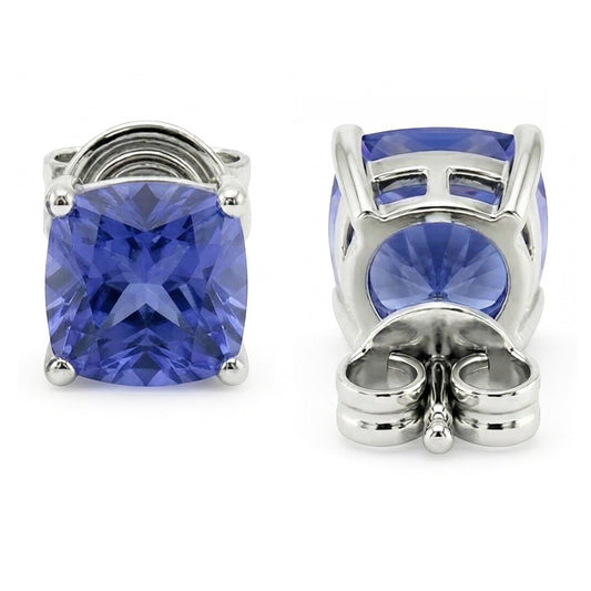 Boucles d'oreilles en saphir sri-lankais princesse 8 carats bijoux pour femmes
