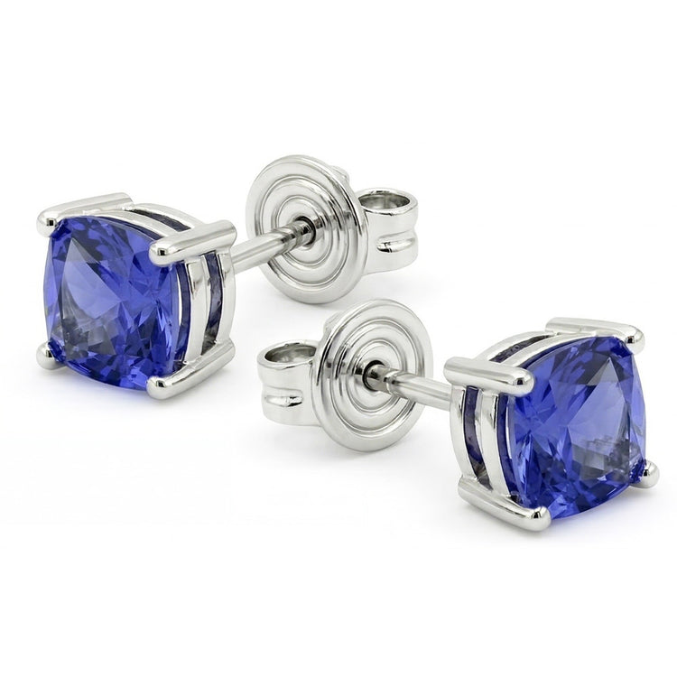 Boucles d'oreilles en saphir sri-lankais princesse 8 carats bijoux pour femmes