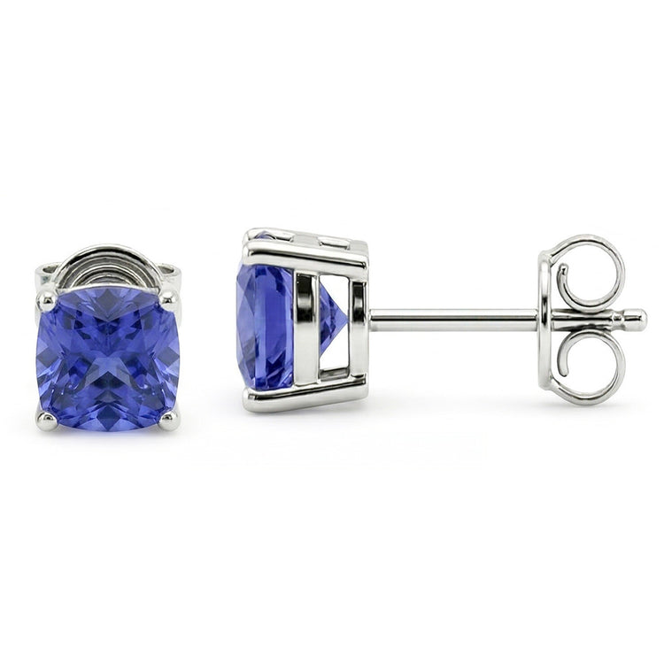 Boucles d'oreilles en saphir sri-lankais princesse 8 carats bijoux pour femmes