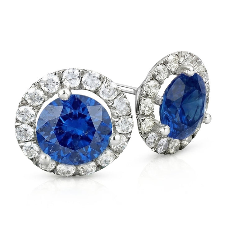 naturel diamant 3carats boucle d'oreille vue de face