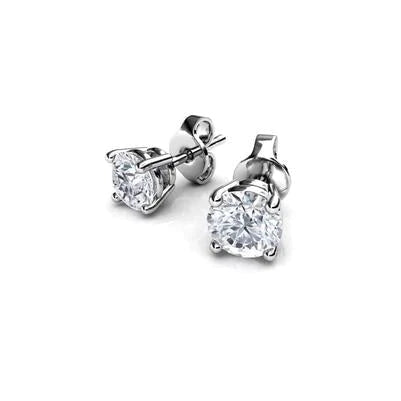 Boucles d'oreilles Naturel diamants Coupe Ronde étincelante de 4.40 carats Wg 14K