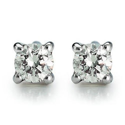 Boucles d'oreilles clous Réel diamants taille brillant 5.50 Carats Or Blanc 14K Nouveau