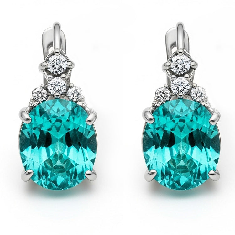Boucles d'oreilles classiques Paraiba Latch
