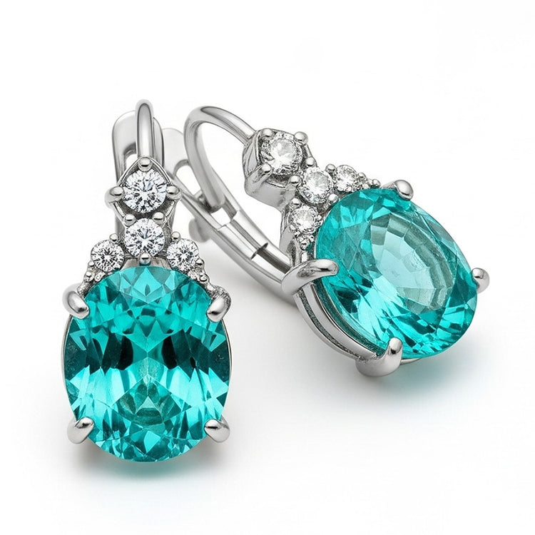 Boucles d'oreilles classiques Paraiba Latch