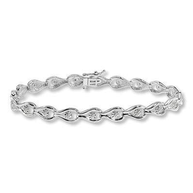 Bracelet Dame Véritable Diamant Rond 4 Carats Or Massif 14K