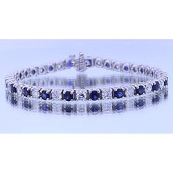 Bracelet Diamant Tennis Saphir