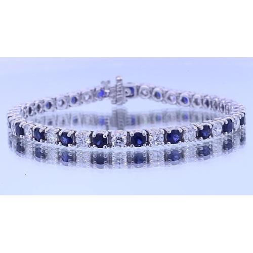 Bracelet Diamant Tennis Saphir