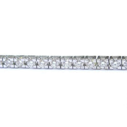 Bracelet En Chaînes à 5,10 Carats De Réel Diamants Ronds 14K D'Or Blanc