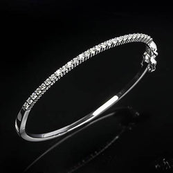 Bracelet En Naturel Diamant Rond De 3,60 Carats Serti En Pointe F Vs2