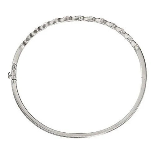 Bracelet En Or Blanc Avec Réel Diamants De Taille Ronde De 3,25 Carats