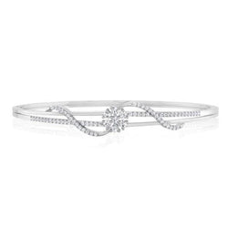 Bracelet En Réel Diamants De 2,50 Carats Pour Femme d'Or Blanc De 14K Nouveau