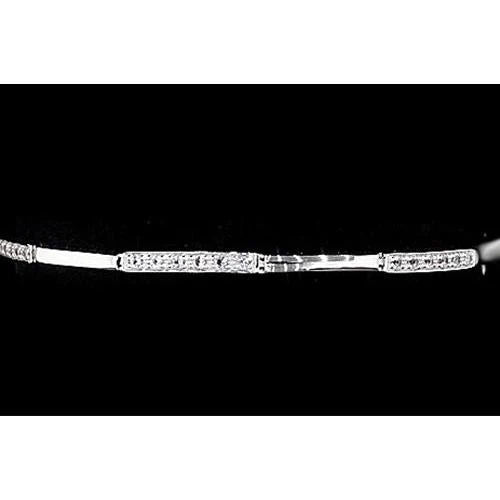 Bracelet Femme Authentique Diamant 2 Carats Or Blanc 14K Bijoux