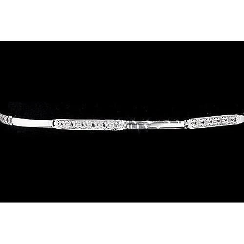 Bracelet Femme Authentique Diamant 2 Carats Or Blanc 14K 