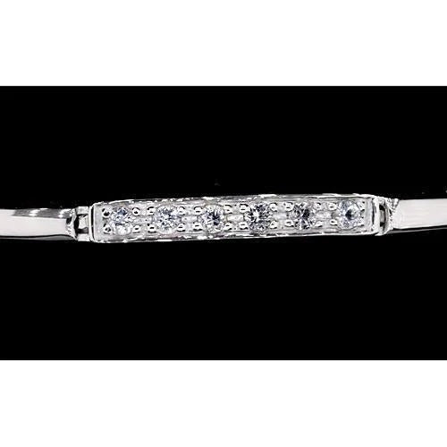 Bracelet Femme Authentique Diamant 2 Carats Or Blanc 14K Bijoux Neuf