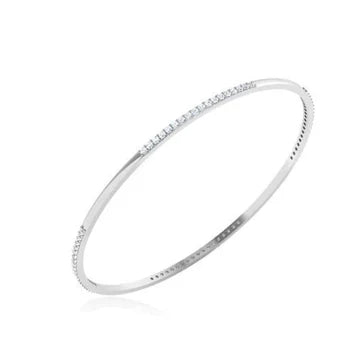 Bracelet Femme en Réel Diamants Ronds 5 Carats Or Blanc 14K
