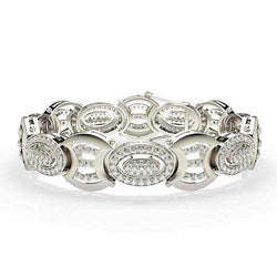 Bracelet Homme Petits Véritable Diamants Ronds 11.50 Carats Wg 14K