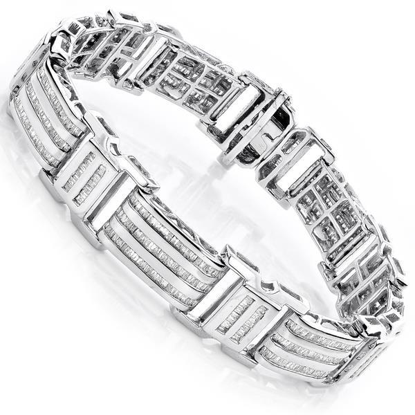 Bracelet Homme Unique Naturel Diamant Baguette