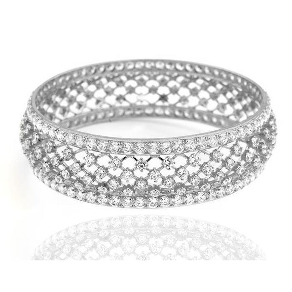 Bracelet Jonc De 10 Carats De Réel Diamant Rond, Bijoux En Or Neuf