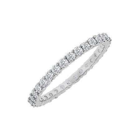 Bracelet Jonc En Véritable Diamants Ronds De 7 Carats Avec Or Blanc 14K