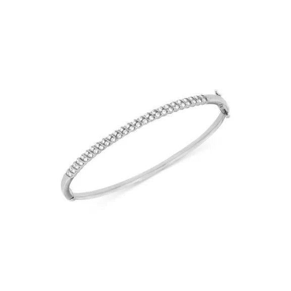 Bracelet Nouveau en Or Blanc de 14K Avec Réel Diamant Rond de 2,50 Carats Pour Femme