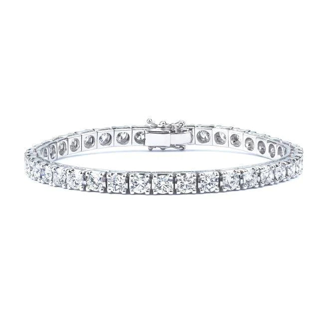 Bracelet Pour Femme En Diamants Ronds Véritables