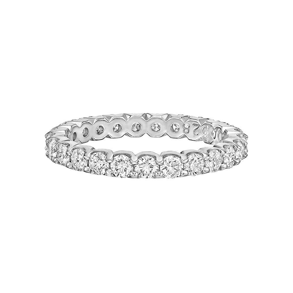 Bracelet Pour Femme En Or Blanc 14K Avec Véritable Diamants Taille Ronde 2,40 Carats