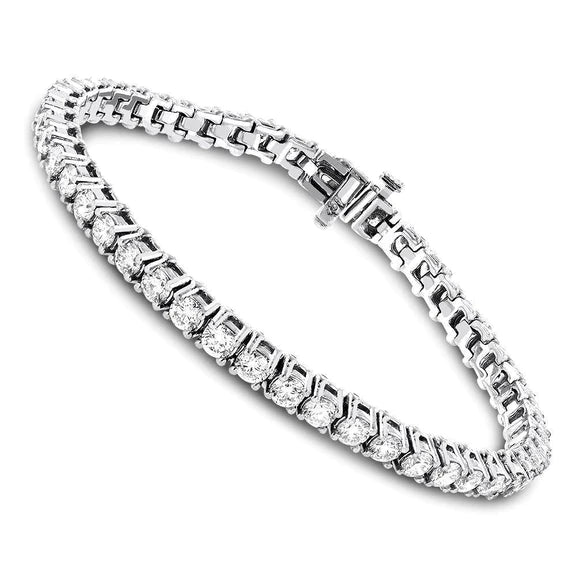 Bracelet Pour Femme En Or Blanc à 8 Carats De Réel Diamants Ronds