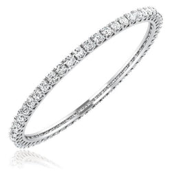 Bracelet Pour Femme En Réel Diamant Scintillant De 12 Carats Avec Or Blanc De 14K