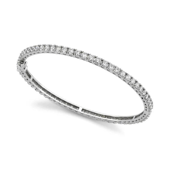 Bracelet Pour Femme Serti De Réel Diamants Ronds De 6,20 Carats Avec Or Blanc De 14K
