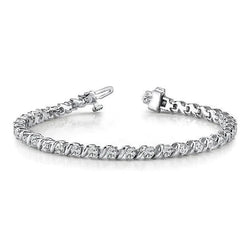 Bracelet Pour Femme à 4,20 Carats De Naturel Diamants Ronds Étincelants 14K