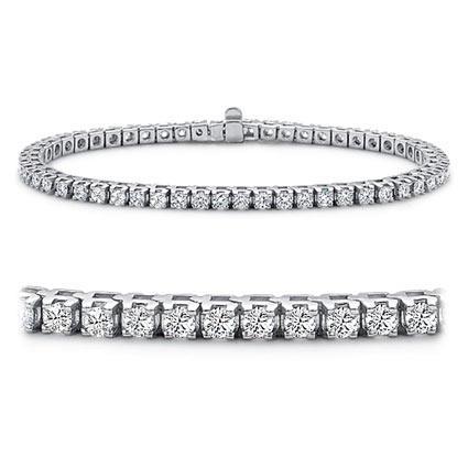 Bracelet Pour Femme à 5,50 Carats De Naturel Diamants Bijoux à 14K D'Or Blanc Solide