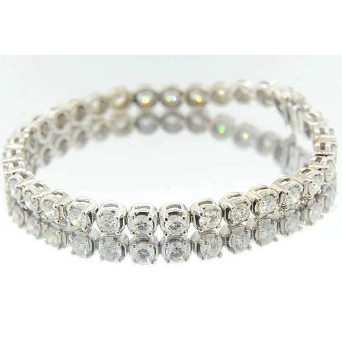 Bracelet Pour Femme à 8,50 Carats De Authentique Diamants Bijoux à 14K D'Or Blanc