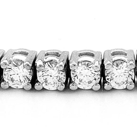 Bracelet Réel Diamant 8.10 Carats Or Blanc 14K