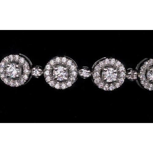Bracelet Réel diamant femme 7 carats serti de griffes bijoux 