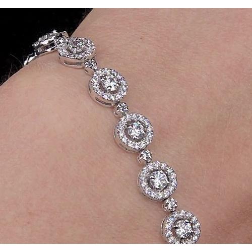 Bracelet Réel diamant femme 7 carats serti de griffes bijoux neufs