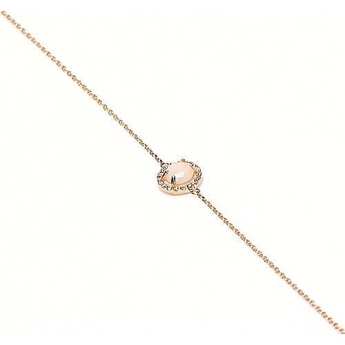 Bracelet Rond Opale Véritable Diamant Lunette Sertie 6.75 Carats Or Jaune 14K