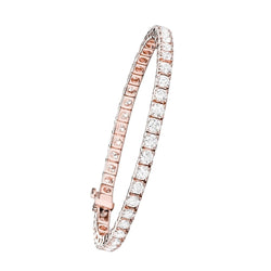 Bracelet Tennis À 10,12 Ct De Véritable Diamants Ronds Bijoux Pour Femme En Or Rose