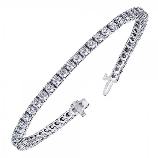 Bracelet Tennis À 8,10 Carats De Véritable Diamants Ronds Bijoux En Or Blanc