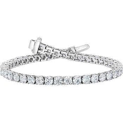 Bracelet Tennis À 9 Carats De Véritable Diamants Ronds  Brillants Bijoux Pour Femme