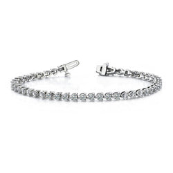 Bracelet Tennis Avec Griffes À 6,75 Ct De Véritable Diamants Ronds Brillants