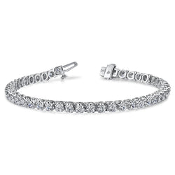 Bracelet Tennis Avec Griffes Pour Femme à 9 Carats De Naturel Diamants 14K D'Or Blanc