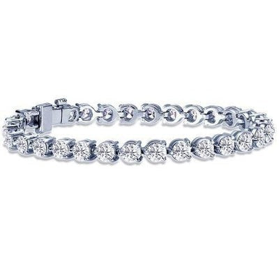 Bracelet Tennis Avec Griffes à 10,50 Carats De Réel Diamants Ronds Bijoux En Or Blanc