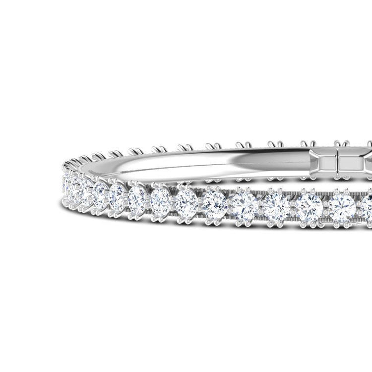 Bracelet Tennis Avec Griffes à 5,20 Carats De Véritable Diamants Ronds 14K D'Or Blanc