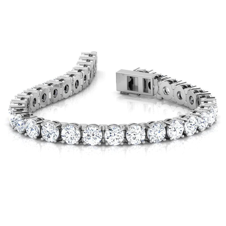Bracelet Tennis Beau à 7,5 Ct De Authentique Diamants Ronds Bijoux En Or Fin