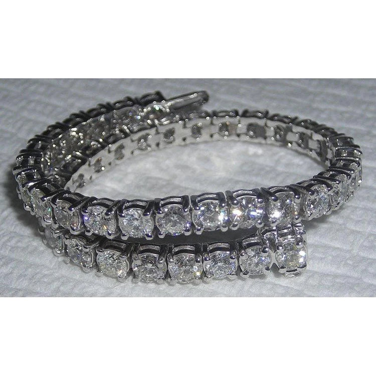 Bracelet Tennis Brillant Réel Diamants 14 Carats