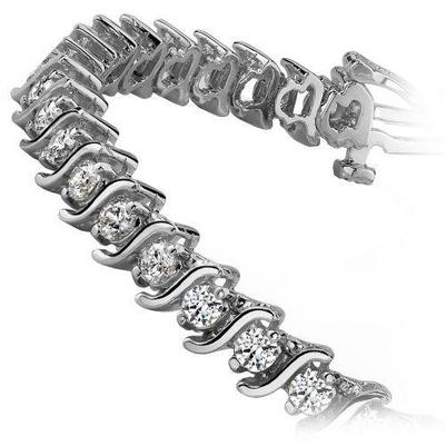 Bracelet Tennis De Style S à 5,55 Carats De Réel Diamants Étincelants Bijoux Fin