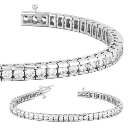 Bracelet Tennis En Chaîne À 8,55 Carats De Réel Diamants Ronds Bijoux En Or Solide
