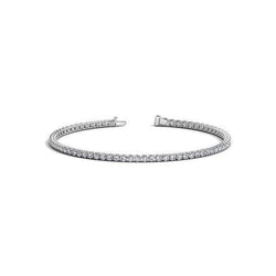 Bracelet Tennis En Or Blanc à 3,50 Carats De Réel Diamants Ronds Brillants